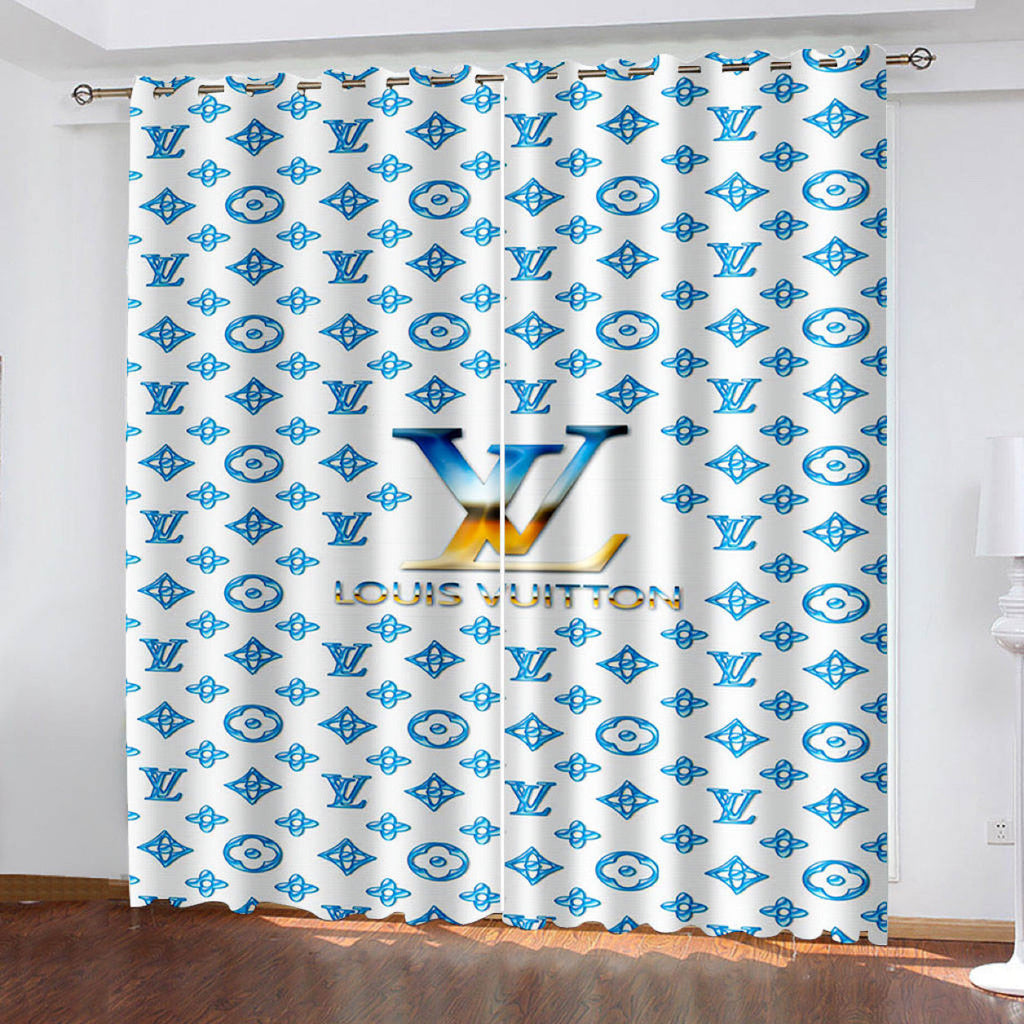 LV Printed Curtains Set