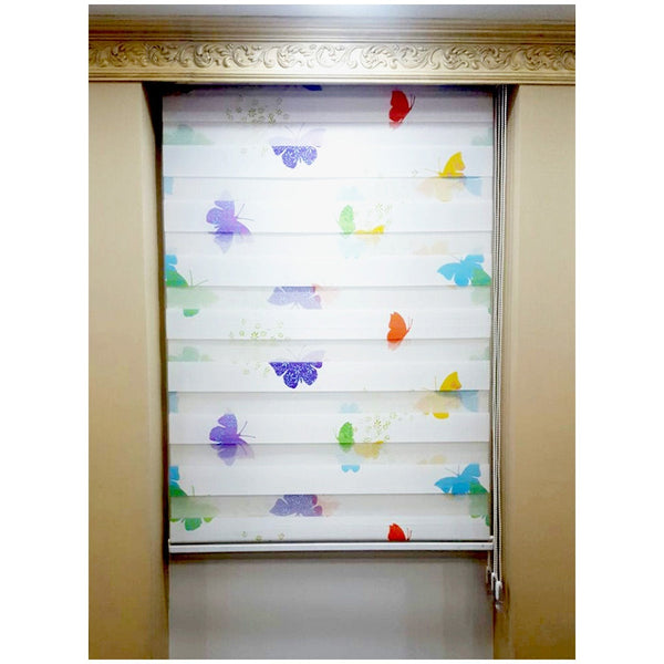 Colorful Butterfly Printed Zebra Blinds