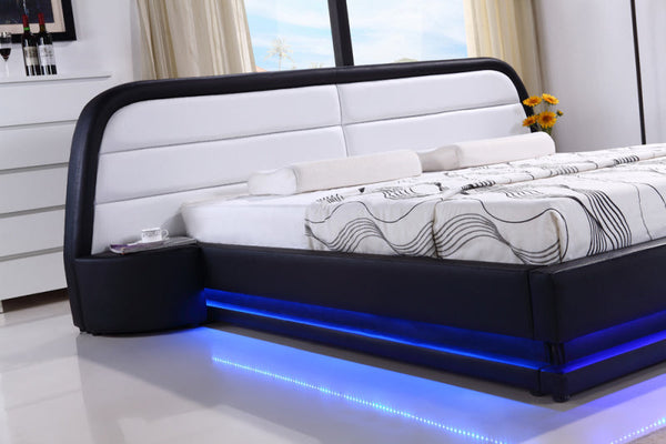 LED Leather Bed+Wireless Remote Control