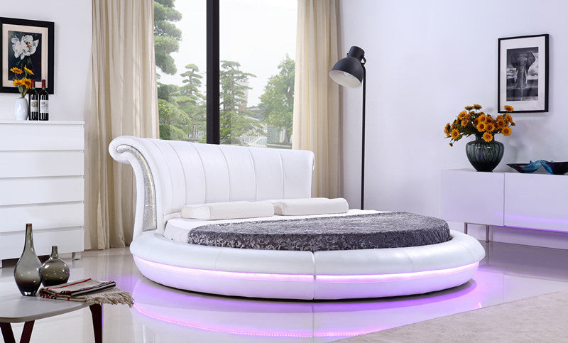 LED Leather Bed+Wireless Remote Control