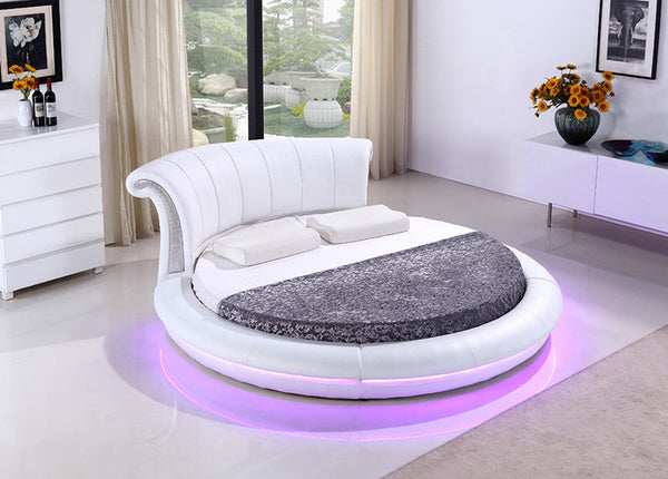 LED Leather Bed+Wireless Remote Control