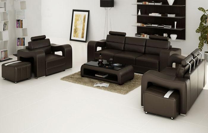 Leather Sofa, Adjustable Headrest