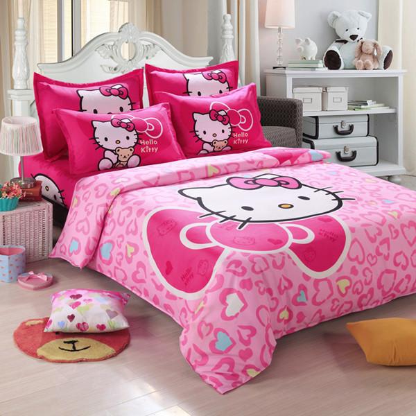 Cartoon Hello Kitty Bedding Set