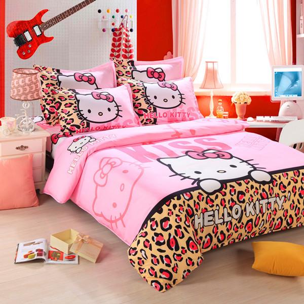 Cartoon Hello Kitty Bedding Set