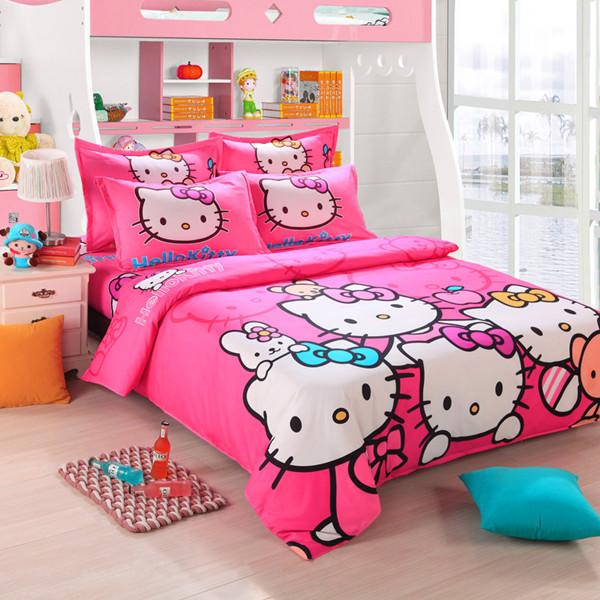 Cartoon Hello Kitty Bedding Set