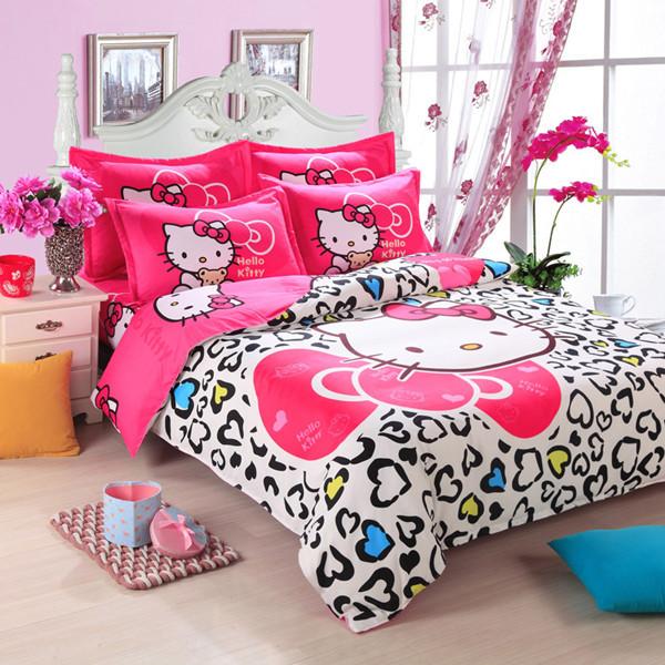 Cartoon Hello Kitty Bedding Set