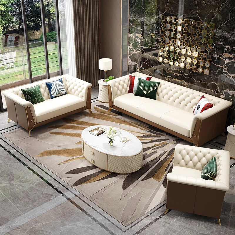 Modern Leather Sofa Set