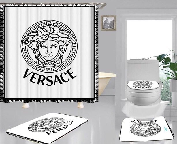 Shower Curtain & Mat Set.