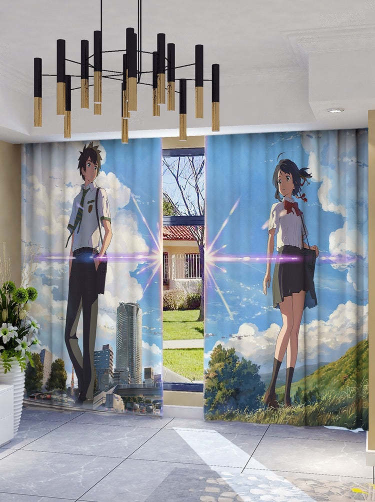 3D Cartoon Curtain - Kids Rooms Curtain.