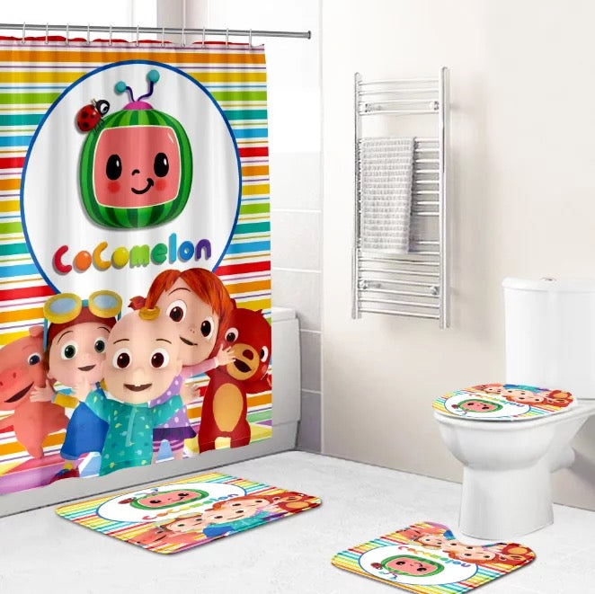 Cartoon Bathroom Curtains & Mats