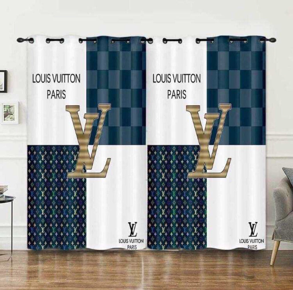 LV Printed Curtains Set