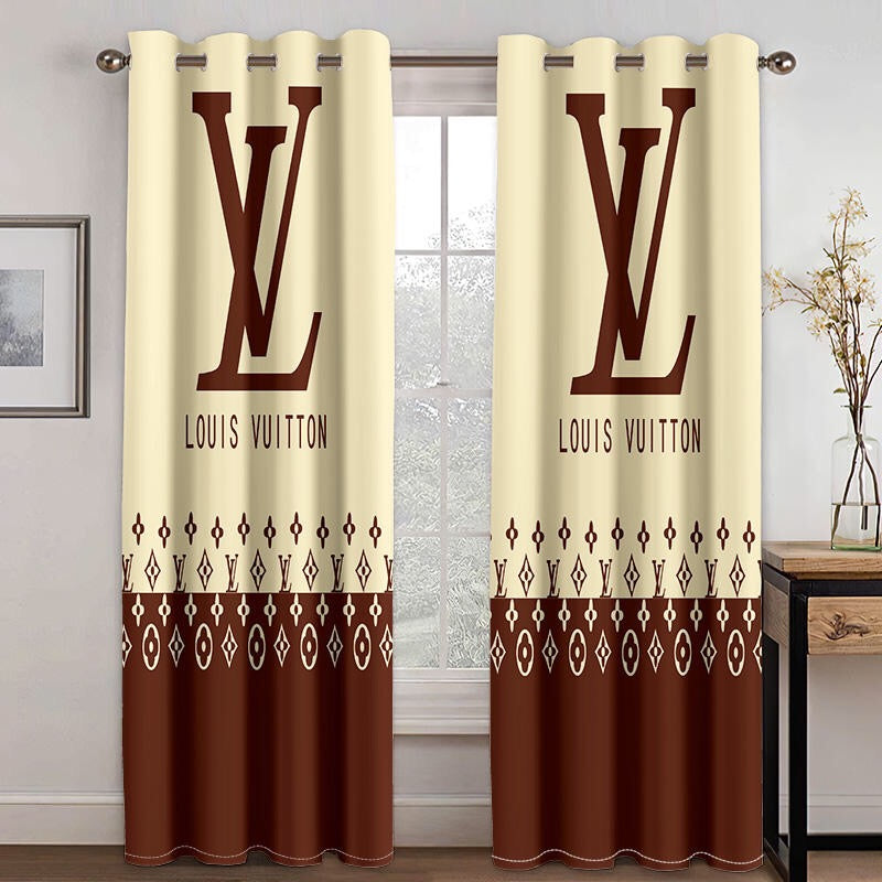 LV Printed Curtains Set