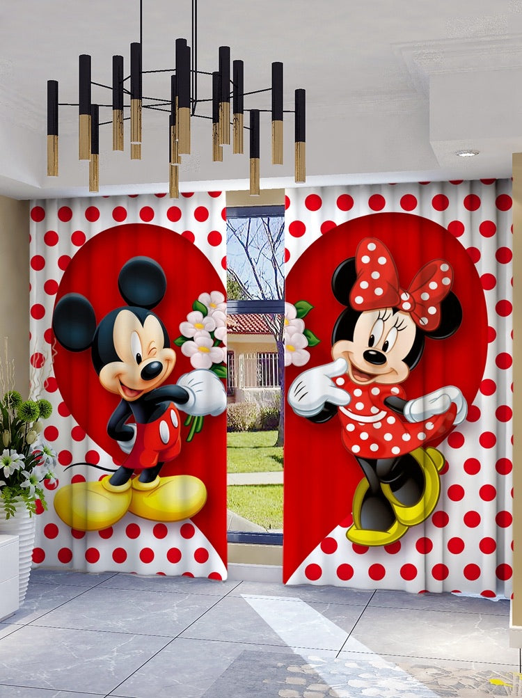 3D Cartoon Curtain - Kids Rooms Curtain.