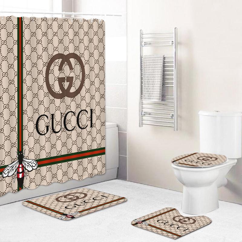 Shower Curtain & Mat Set