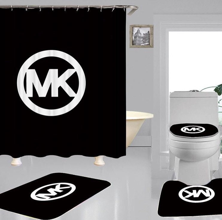 Shower Curtain & Mat Set.