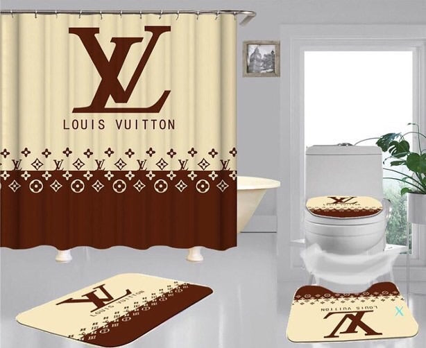 Shower Curtain & Mat Set.