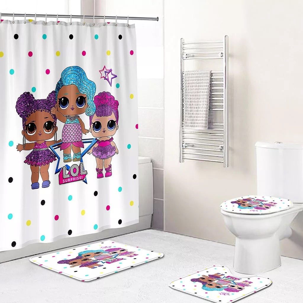 Cartoon Bathroom Curtains & Mats