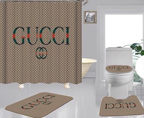 Shower Curtain & Mat Set.