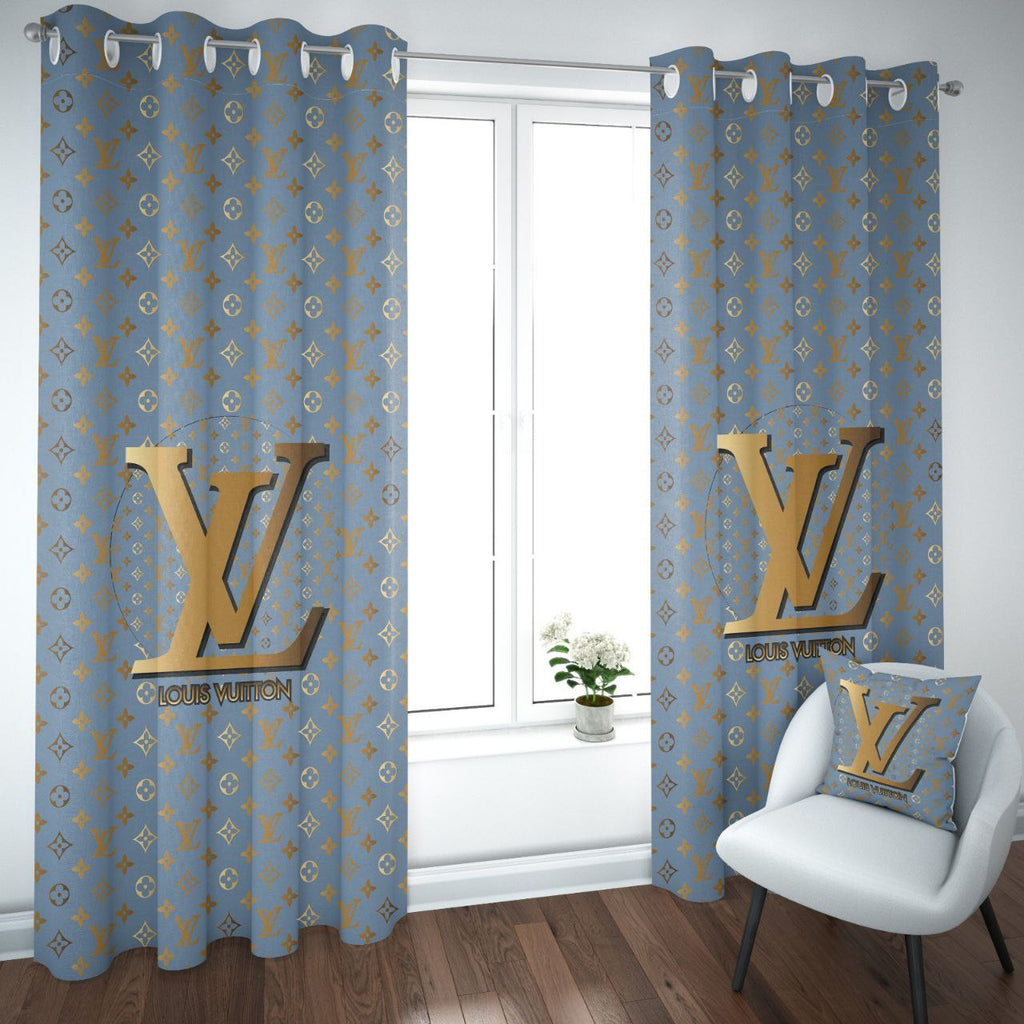 LV Printed Curtains Set