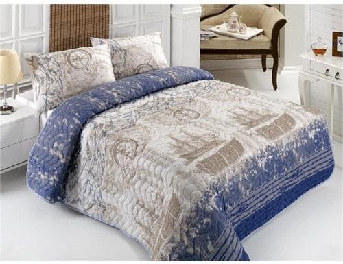 Compass Quilted Bedspread Set