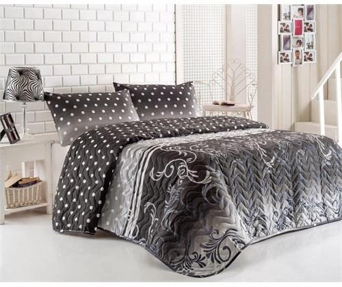 Buser Gray Quilted Bedspread Set